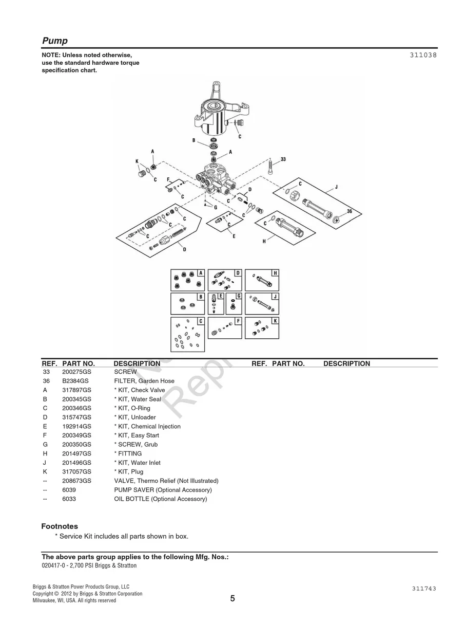 BRIGGS AND STRATTON, 020417-0, 2012, IPL.5